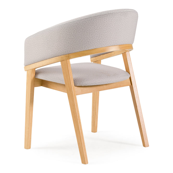 Truman - Mid-Century Modern Grey + Natural Oak Dining Chair