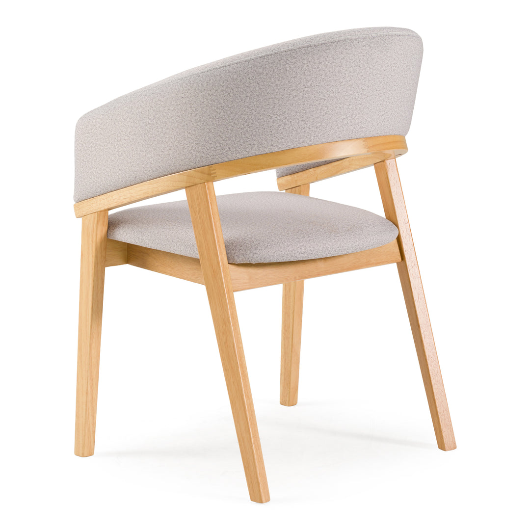 Truman - Mid-Century Modern Grey + Natural Oak Dining Chair