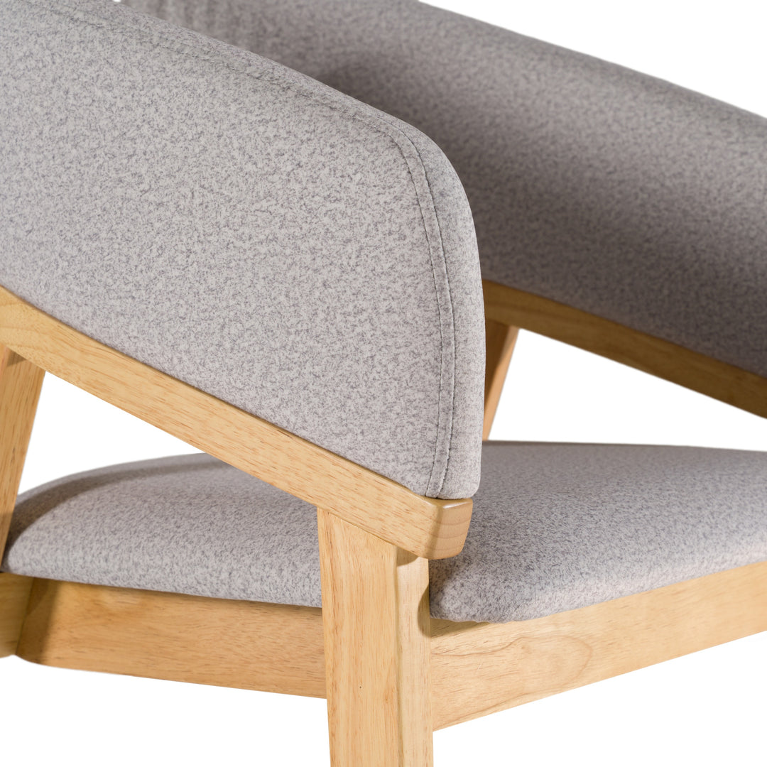 Truman  Mid-Century Modern Grey + Natural Oak Dining Chair