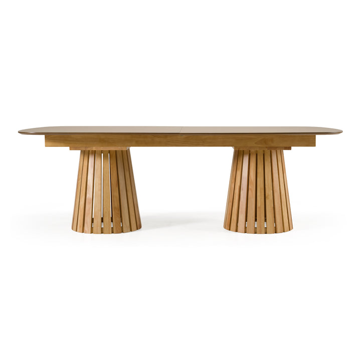 Truman - Mid-Century Modern Natural Oak Extendable Dining Table