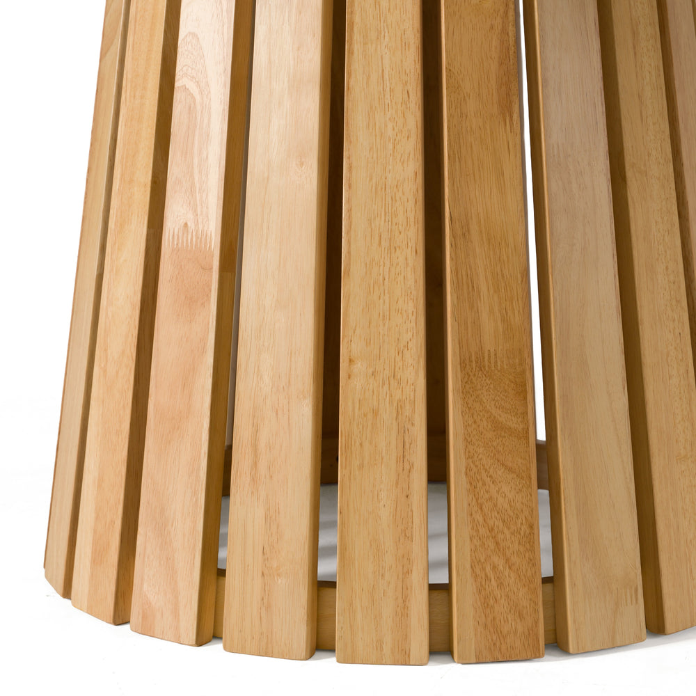 Truman - Mid-Century Modern Natural Oak Extendable Dining Table - View 12