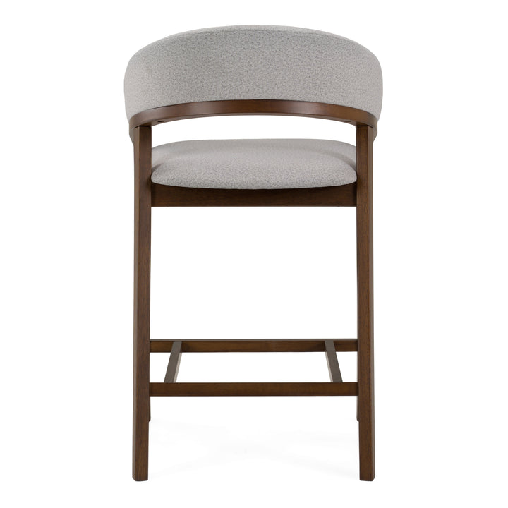 Truman - Mid-Century Modern Grey + Walnut Counter Chair (Set of 2)