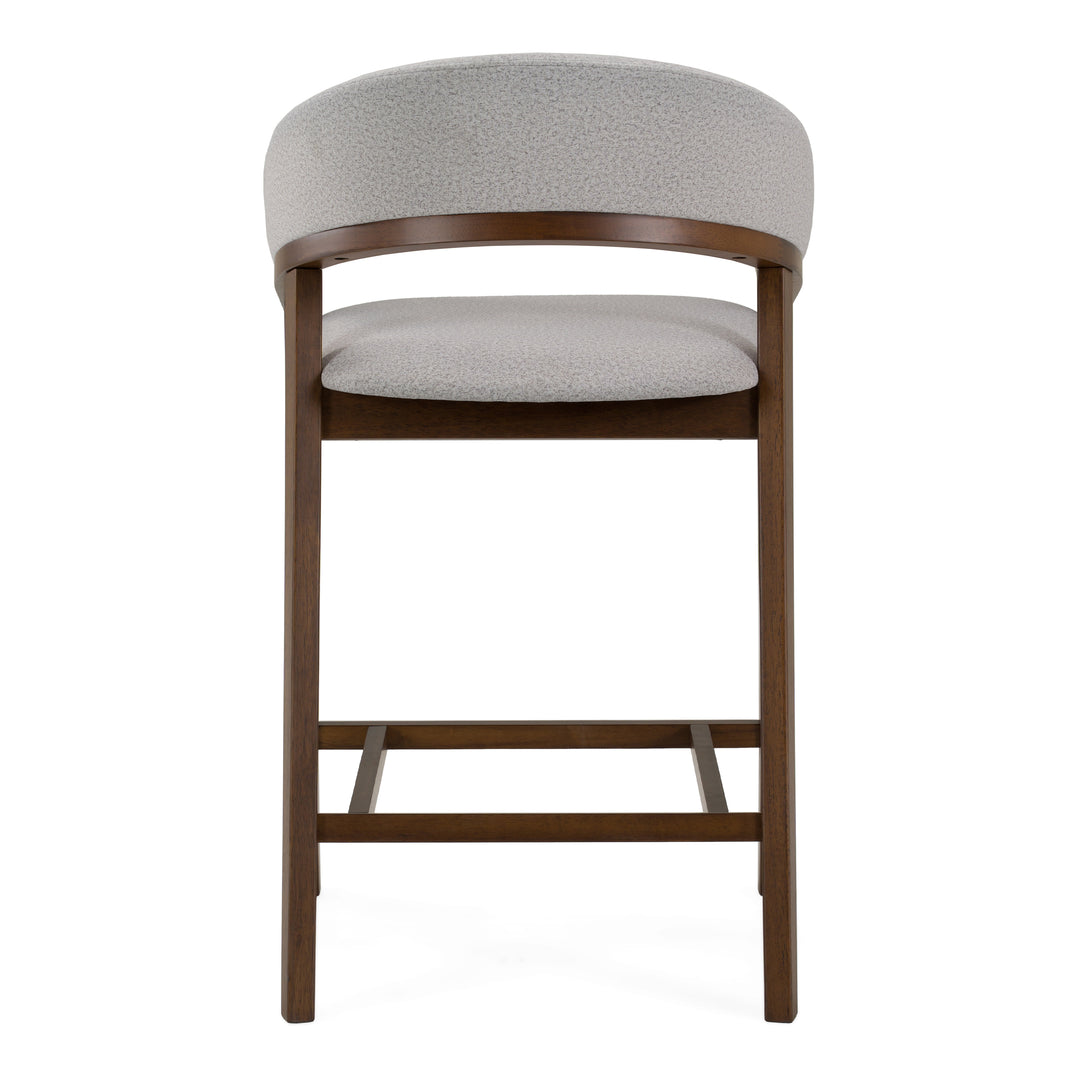 Truman - Mid-Century Modern Grey + Walnut Counter Chair (Set of 2)