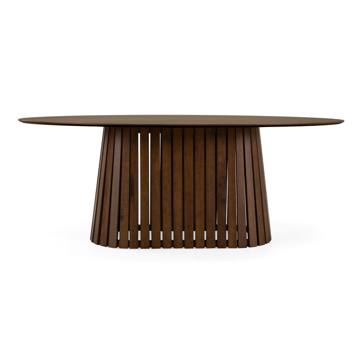 Truman - Mid-Century Modern Walnut Oval Dining Table