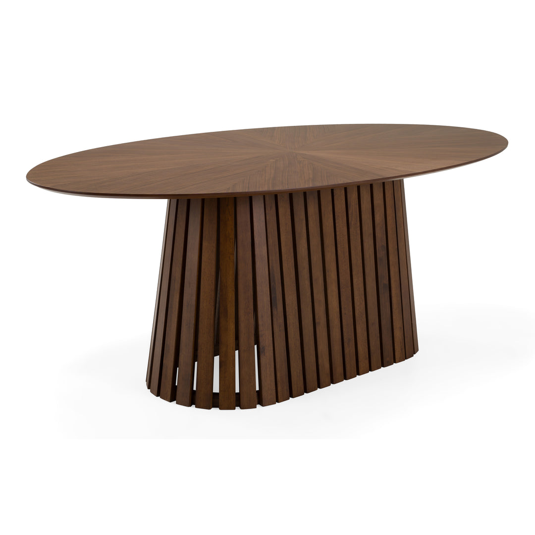 Truman - Mid-Century Modern Walnut Oval Dining Table
