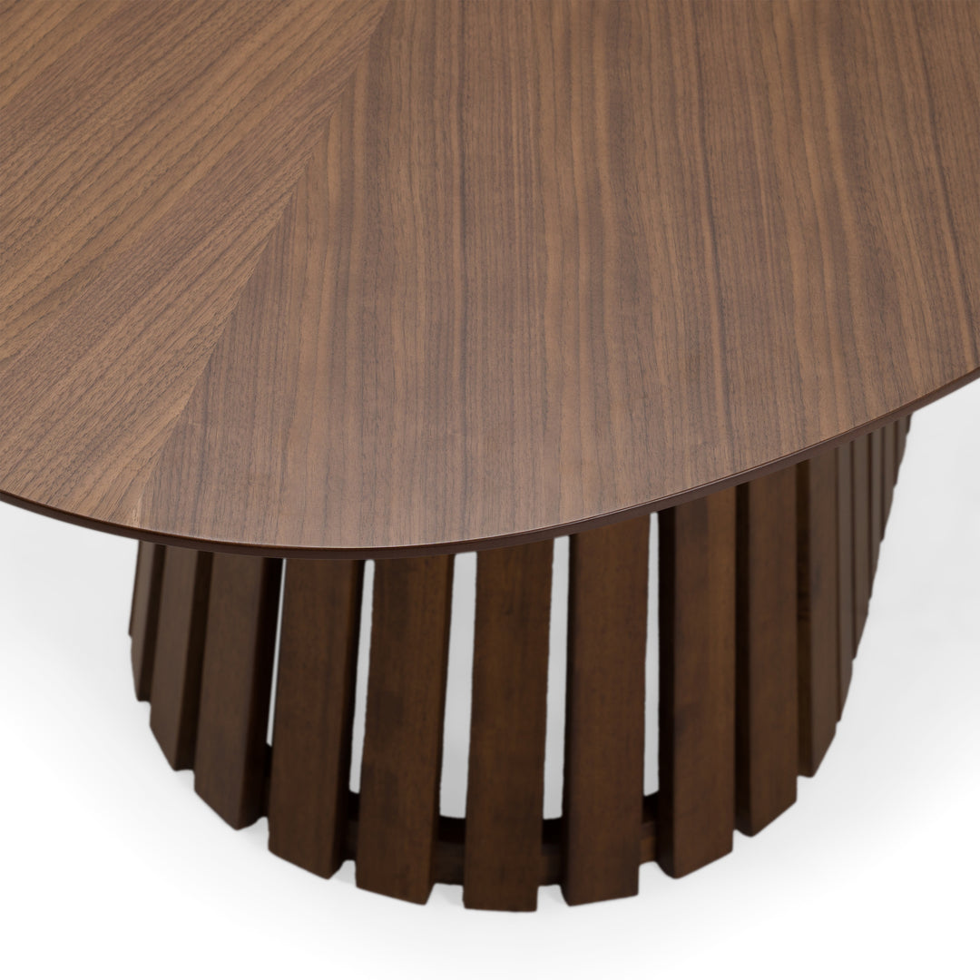 Truman - Mid-Century Modern Walnut Oval Dining Table