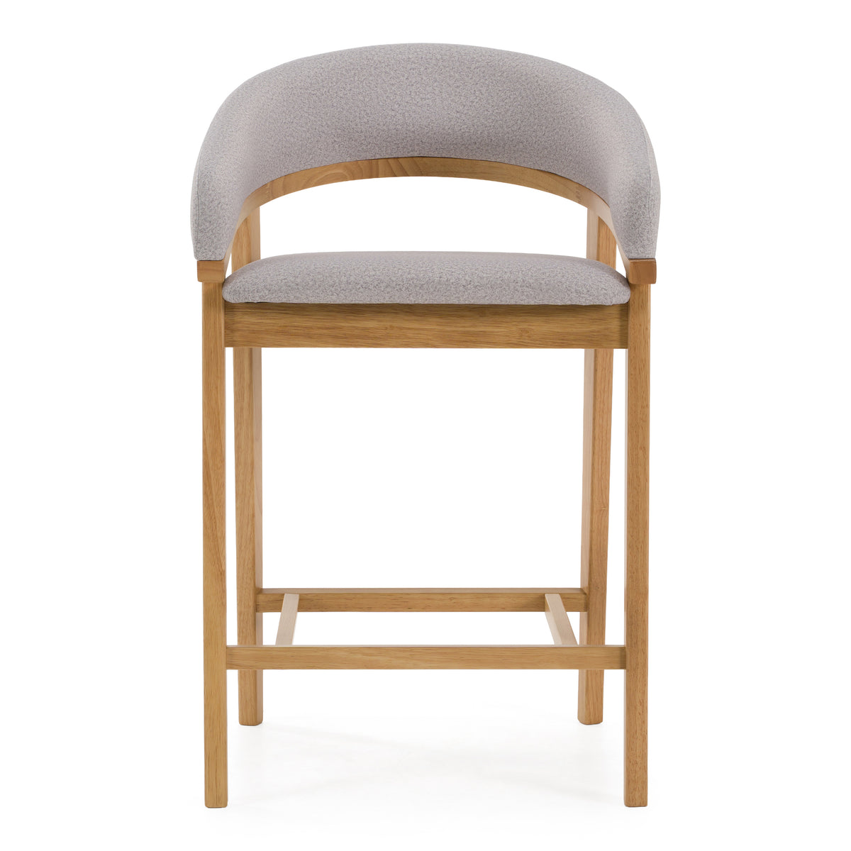 Truman - Mid-Century Modern Grey + Natural Oak Counter Chair (Set of 2) - View 4