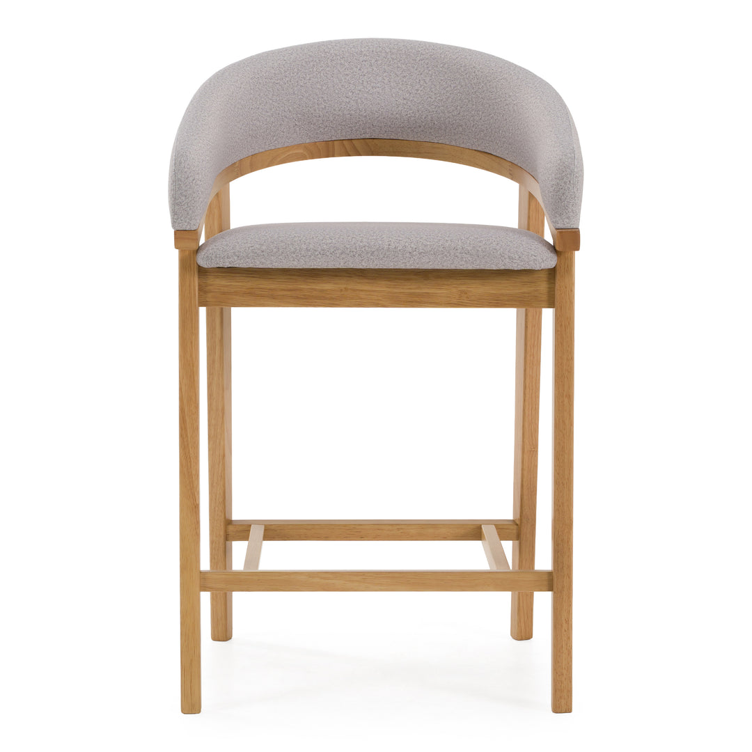Truman - Mid-Century Modern Grey + Natural Oak Counter Chair (Set of 2)