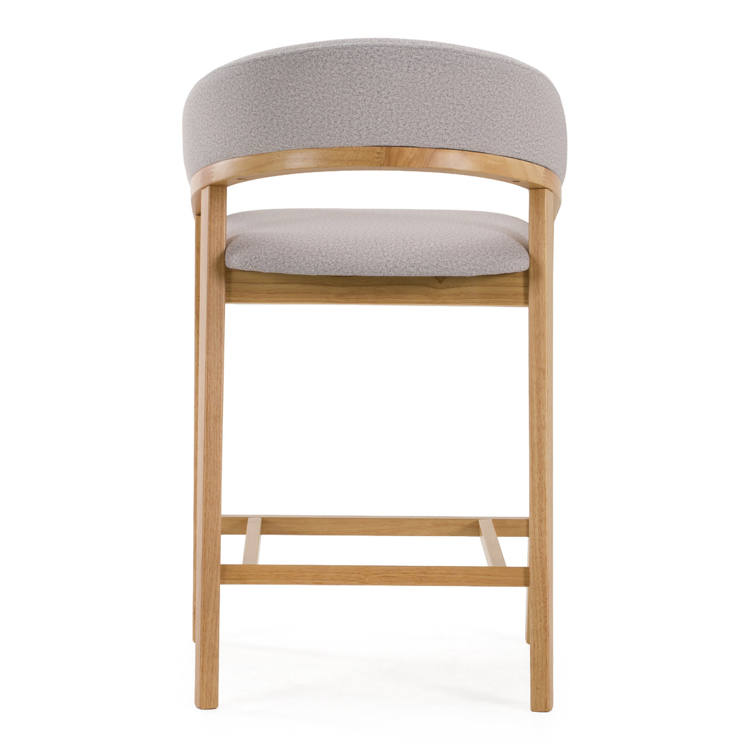 Truman - Mid-Century Modern Grey + Natural Oak Counter Chair (Set of 2)