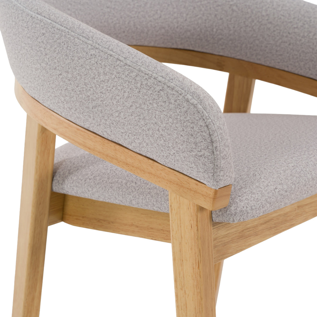 Truman - Mid-Century Modern Grey + Natural Oak Counter Chair (Set of 2)