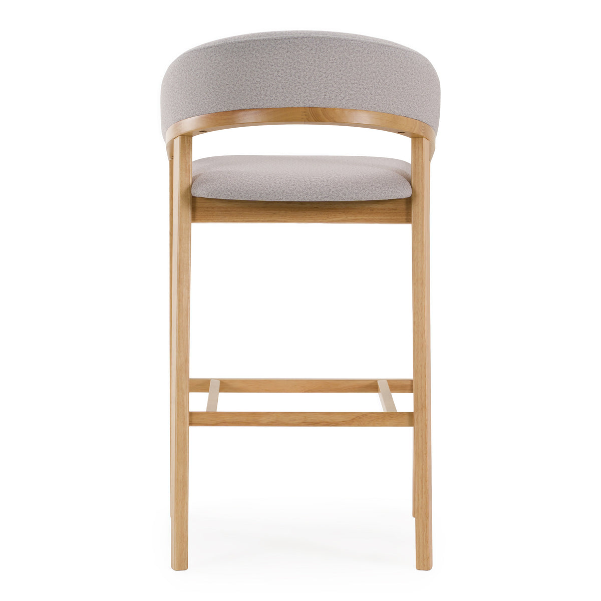 Truman - Mid-Century Modern Grey + Natural Oak Bar Chair (Set of 2) - View 7