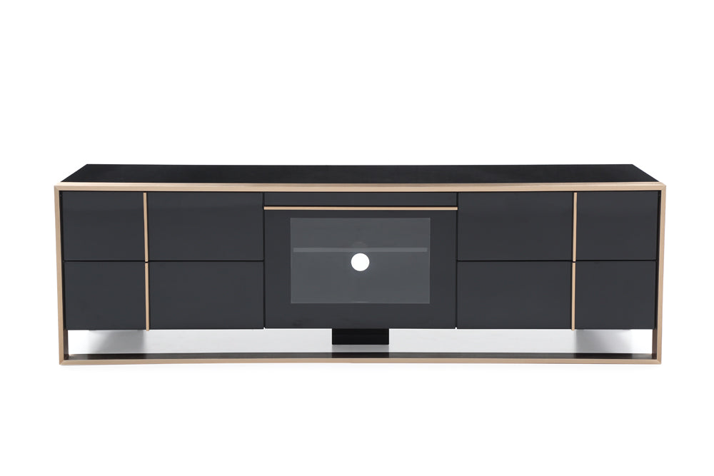 Cartier Modern Black & Rosegold TV Stand - View 2