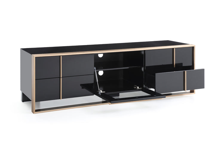 Cartier Modern Black  and  Rosegold TV Stand