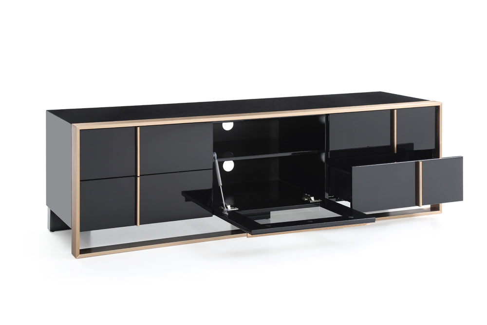 Cartier Modern Black & Rosegold TV Stand