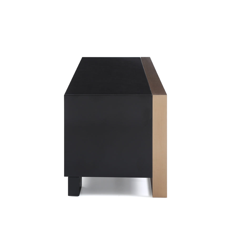 Cartier Modern Black  and  Rosegold TV Stand