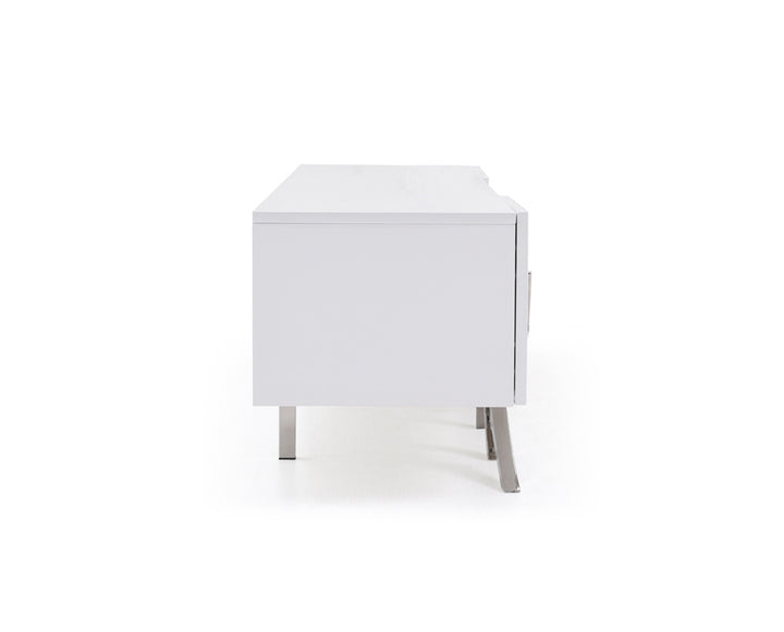 Legend 79"-Wide Modern White TV Stand