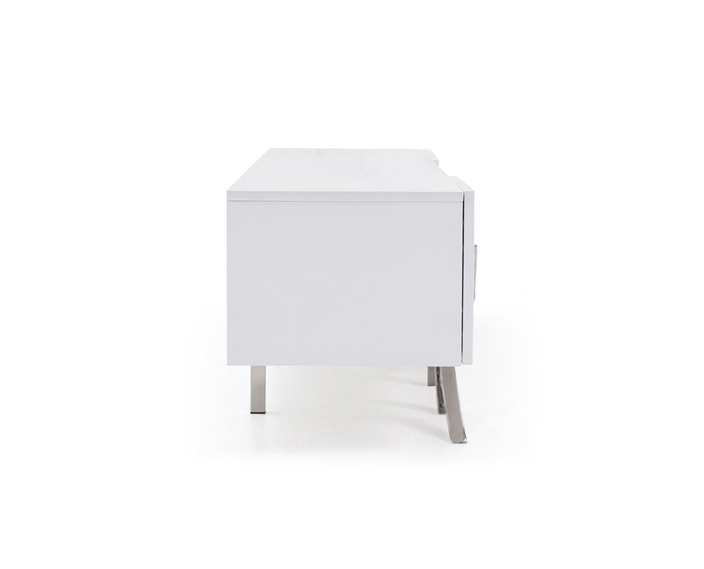 Legend 79"-Wide Modern White TV Stand