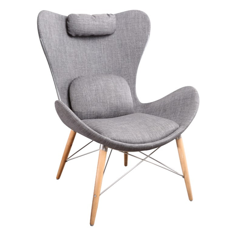 Britt Modern Grey Fabric Accent Chair