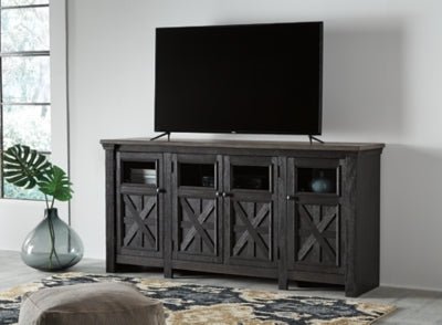 Tyler Creek 74" TV Stand - Dark Gray TV Stand modern furniture Contempo Furniture