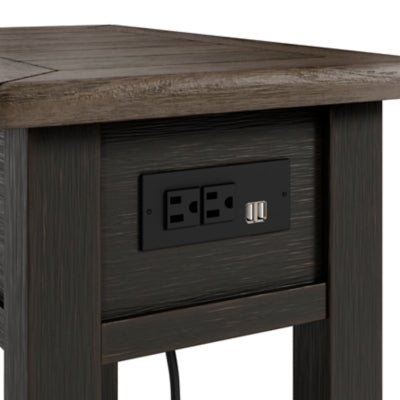 Tyler Creek Chairside End Table - Dark Gray Chair Side Table modern furniture Contempo Furniture