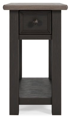 Tyler Creek Chairside End Table - Dark Gray Chair Side Table modern furniture Contempo Furniture