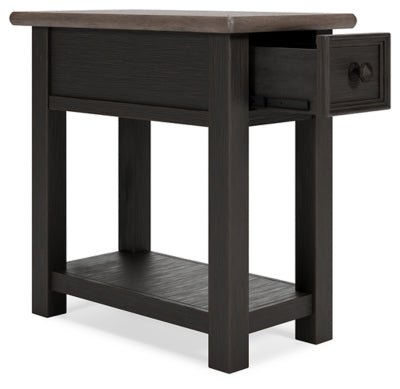 Tyler Creek Chairside End Table - Dark Gray Chair Side Table modern furniture Contempo Furniture