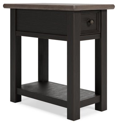 Tyler Creek Chairside End Table - Dark Gray Chair Side Table modern furniture Contempo Furniture