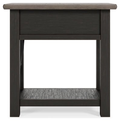Tyler Creek Chairside End Table - Dark Gray Chair Side Table modern furniture Contempo Furniture