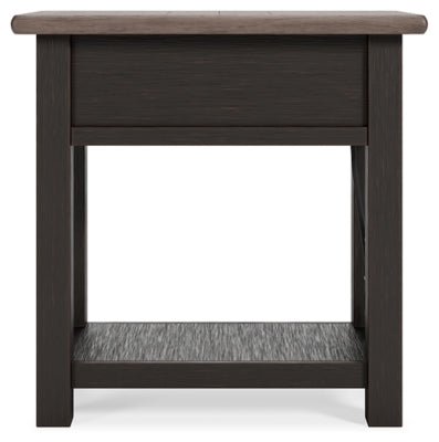 Tyler Creek Chairside End Table - Dark Gray Chair Side Table modern furniture Contempo Furniture