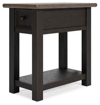 Tyler Creek Chairside End Table - Dark Gray Chair Side Table modern furniture Contempo Furniture
