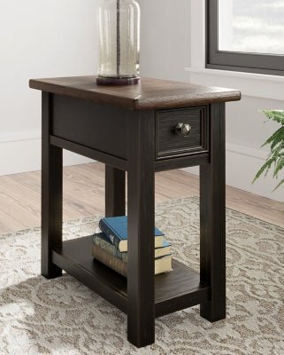 Tyler Creek Chairside End Table - Dark Gray Chair Side Table modern furniture Contempo Furniture