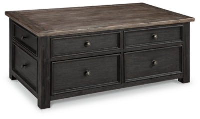 Tyler Creek Coffee Table with Lift Top - Black Cocktail Table modern furniture Contempo Furniture