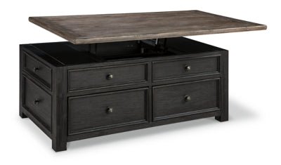 Tyler Creek Coffee Table with Lift Top - Black Cocktail Table modern furniture Contempo Furniture