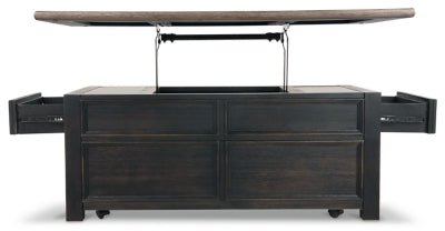 Tyler Creek Coffee Table with Lift Top - Black Cocktail Table modern furniture Contempo Furniture