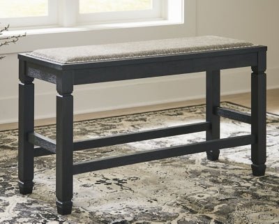 Tyler Creek Counter Height Dining Bench - Black Counter Bench modern furniture Contempo Furniture