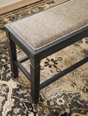 Tyler Creek Counter Height Dining Bench - Black Counter Bench modern furniture Contempo Furniture