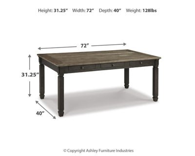 Tyler Creek Dining Table - Dark Gray Dining Table modern furniture Contempo Furniture