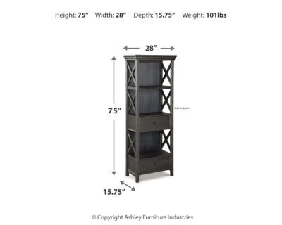 Tyler Creek Display Cabinet - Dark Gray Display Cabinet modern furniture Contempo Furniture