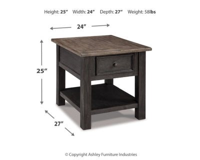 Tyler Creek End Table - Black End Table modern furniture Contempo Furniture