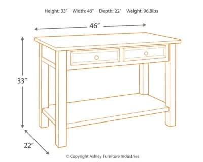 Tyler Creek Sofa/Console Table - Black Sofa Table modern furniture Contempo Furniture