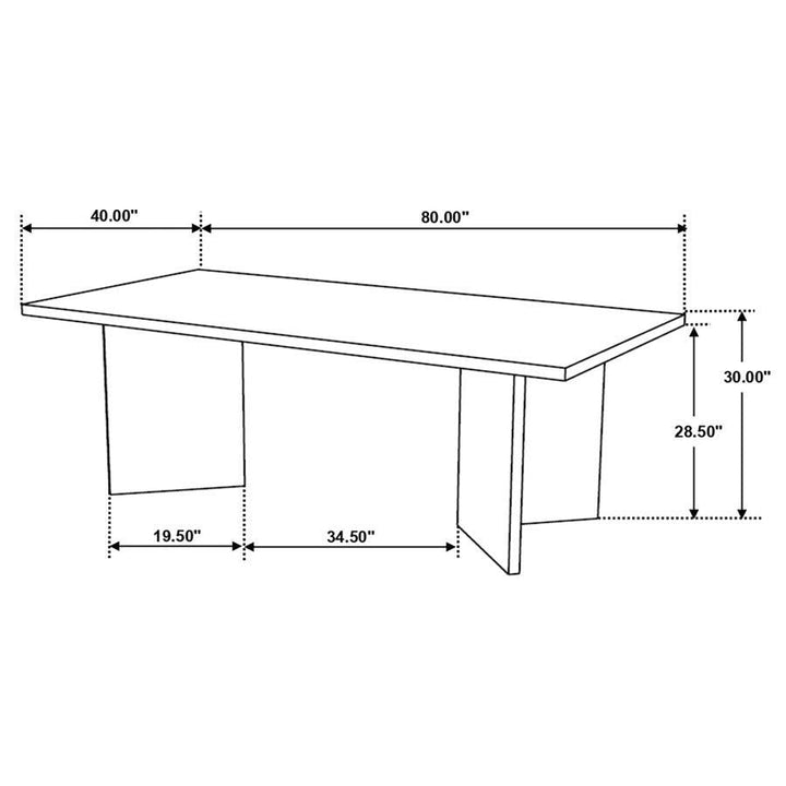 Tyler - Solid Wood Dining Table - Mango Brown Dining Table modern furniture Contempo Furniture