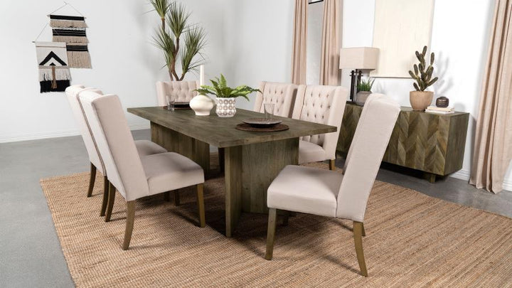 Tyler - Solid Wood Dining Table - Mango Brown Dining Table modern furniture Contempo Furniture