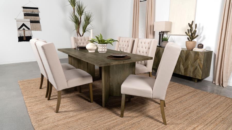 Tyler - Solid Wood Dining Table - Mango Brown Dining Table modern furniture Contempo Furniture