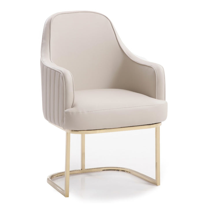 Tyler - Modern Grey + Gold Dining Chair