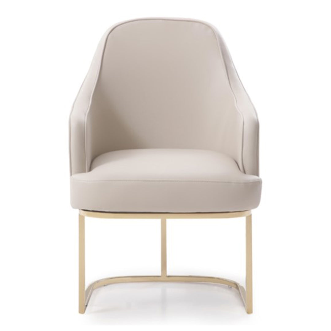 Tyler - Modern Grey + Gold Dining Chair