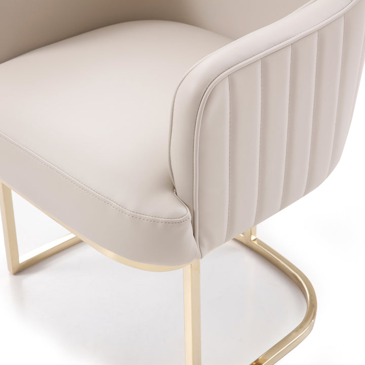 Tyler - Modern Grey + Gold Dining Chair