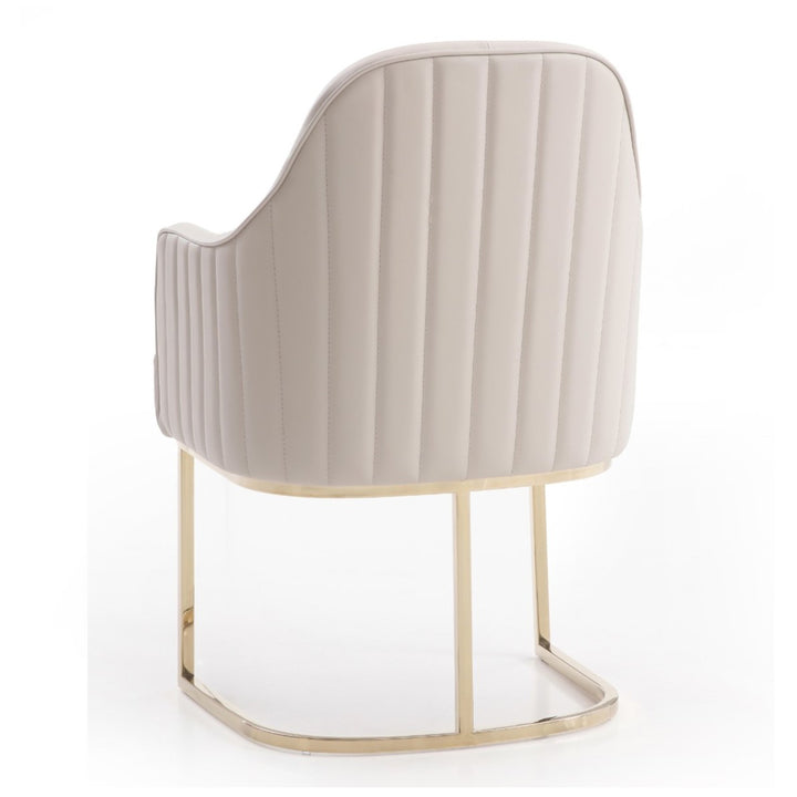 Tyler - Modern Grey + Gold Dining Chair