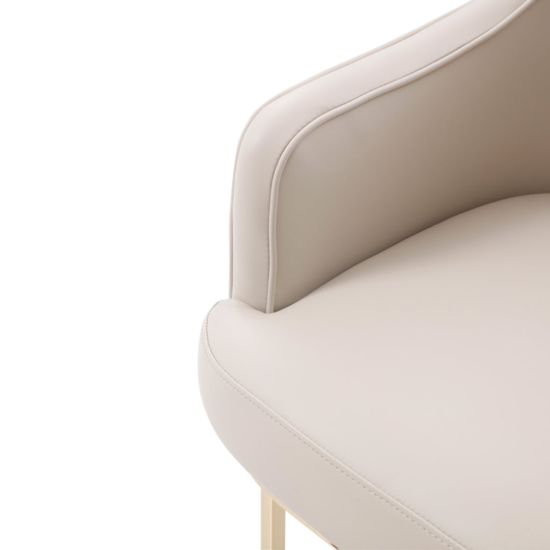 Tyler - Modern Grey + Gold Dining Chair