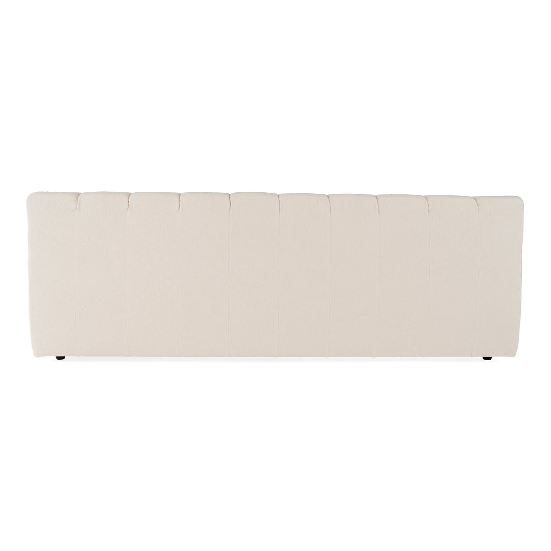 Tyree  Modern Tufted OffWhite Fabric Bed
