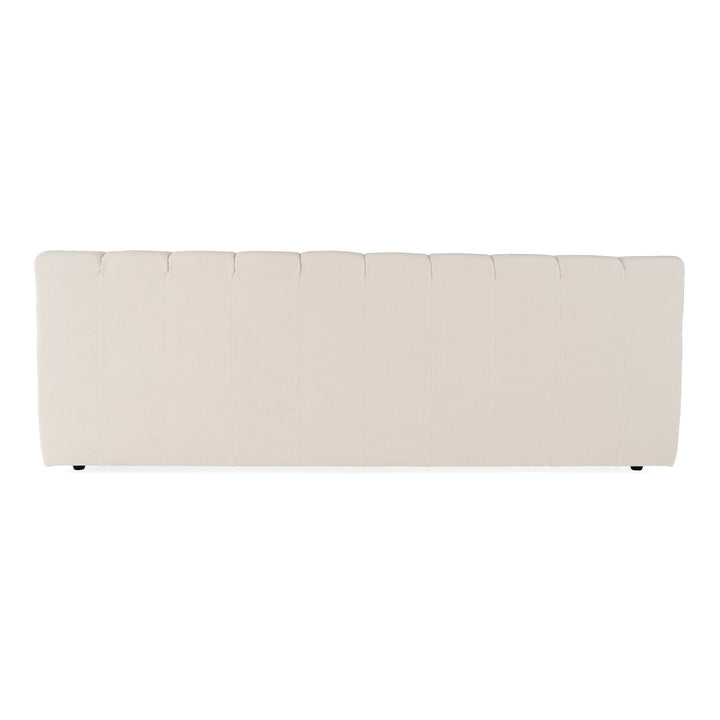 Tyree  Modern Tufted OffWhite Fabric Bed